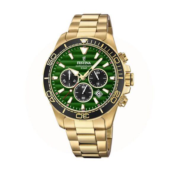 Festina – Guldfarvet Stål Chronograf Herreur 20364 4
