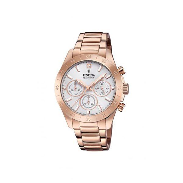 Festina - Rosaguld Ur med Diamanter