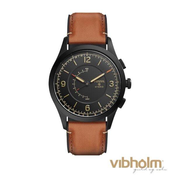 Fossil Q Activist Hybrid Smartwatch, Herre, Sort Stål