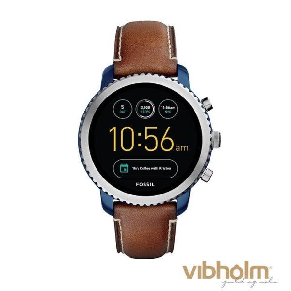 Fossil Q Explorist Herre Smartwatch Blå Rustfrit Stål