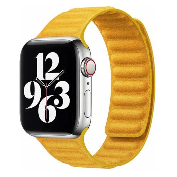 Lippa Apple Watch Rem i Finewoven, Gul 42-49