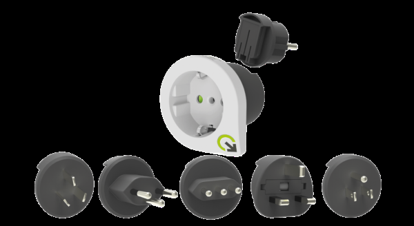 Q2power Qplux 5i1 Rejseadapter til Verden