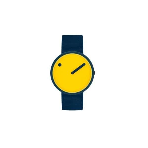 Picto - Elektrisk Gul Urskive 40 Mm Blå PVD